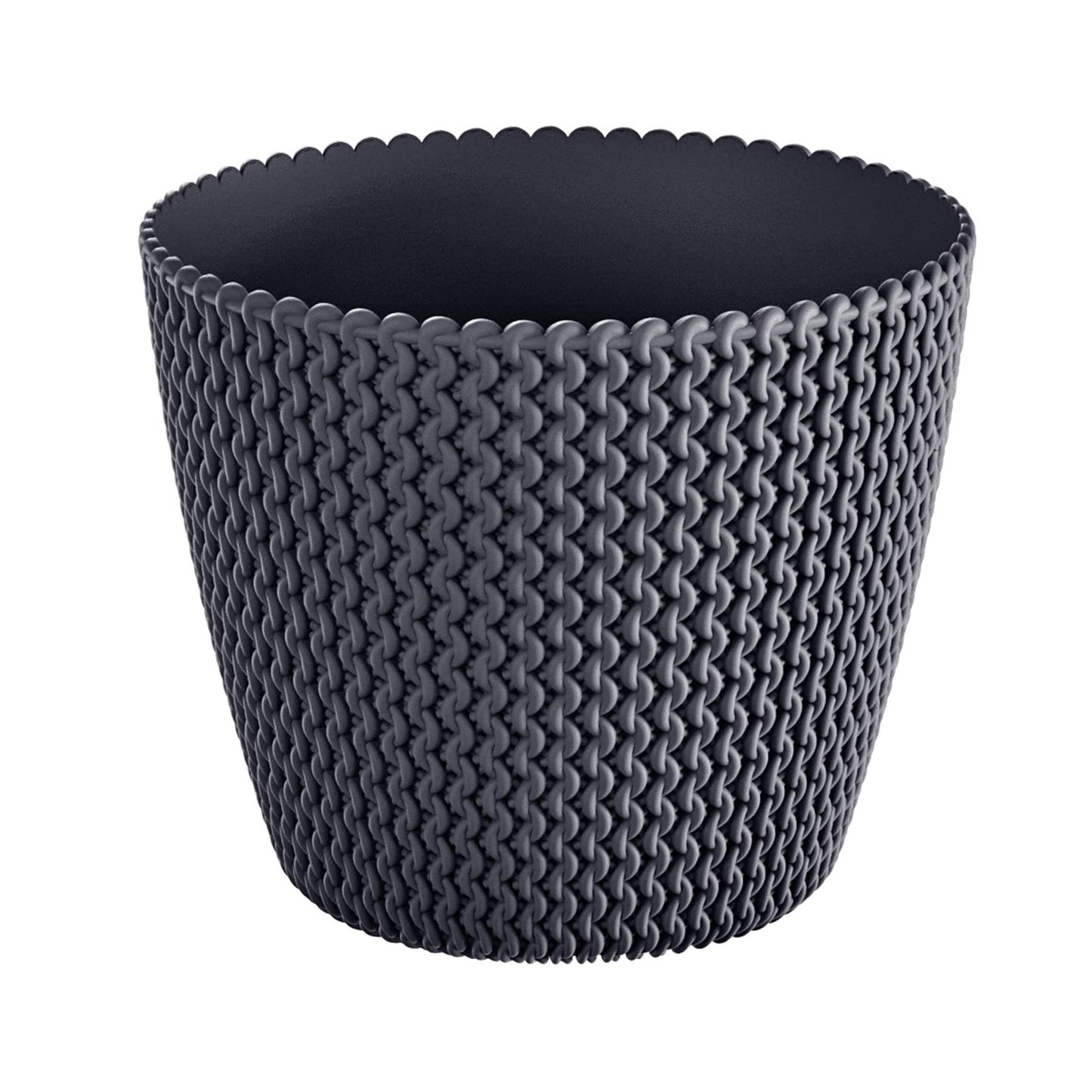 Maceta Redonda 8l Prosperplast Splofy De Plastico En Color Antracita, Ø25,9 X 22 Cm_0