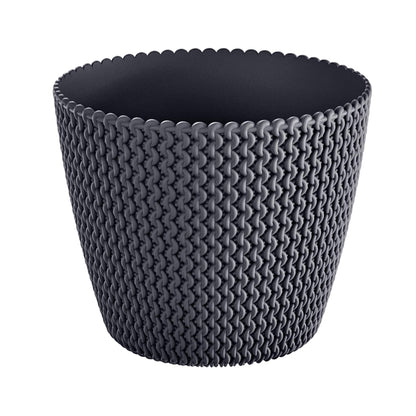 Maceta Redonda 8l Prosperplast Splofy De Plastico En Color Antracita, Ø25,9 X 22 Cm_0