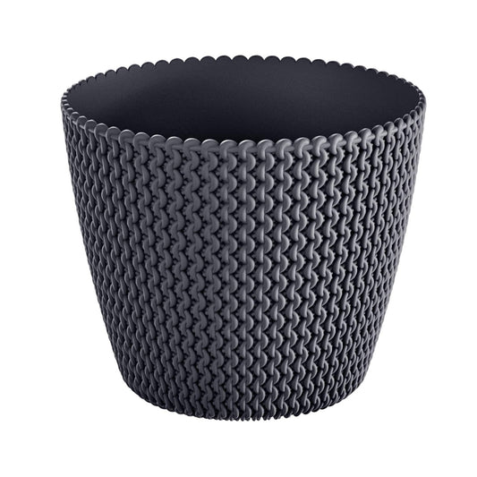 Maceta Redonda 5l Prosperplast Splofy De Plastico En Color Antracita, Ø21,8 X 18,4 Cm_0