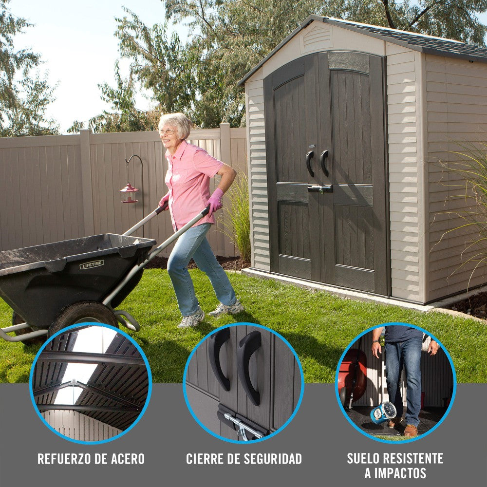 Caseta Jardín Ultrarresistente Con Ventana Lifetime 214x213x227 Cm Uv100_2