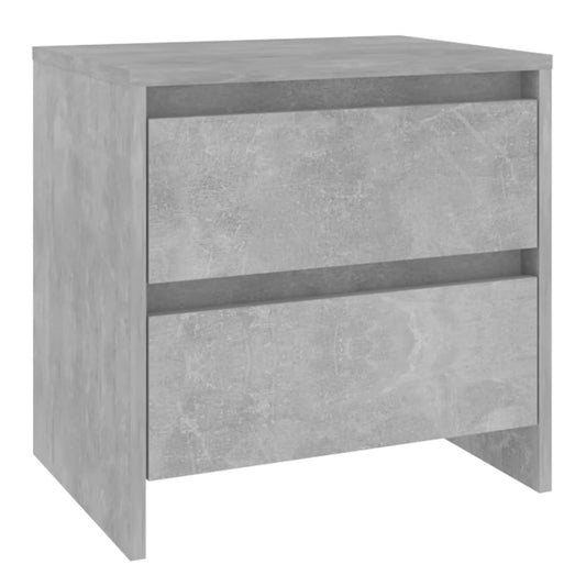 Mesita De Noche Madera Ingeniería Gris Hormigón 45x34,5x44,5 Cm_0