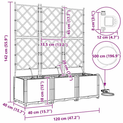 Vidaxl Jardineras Gris Claro 120 X 40 X 142 Cm Acero_2
