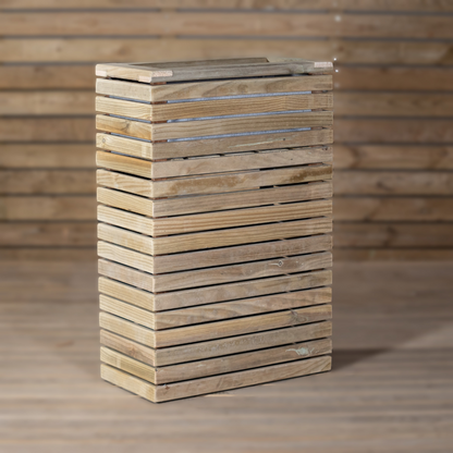 Jardinera Luxe Torre De Madera Tratada Vidahuerto 60x30x90 Cm.