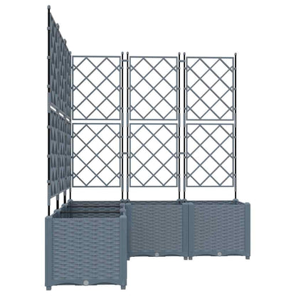 Macetero De Jardín 5 Uds. Gris Claro 120 X 120 X 143 Cm Pp_4