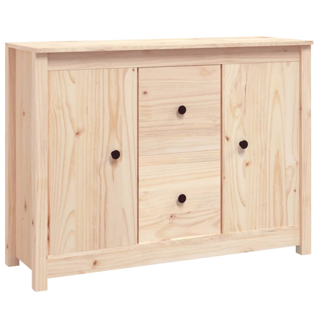 Aparador De Madera Maciza De Pino 100x35x74 Cm / Vetonek_4