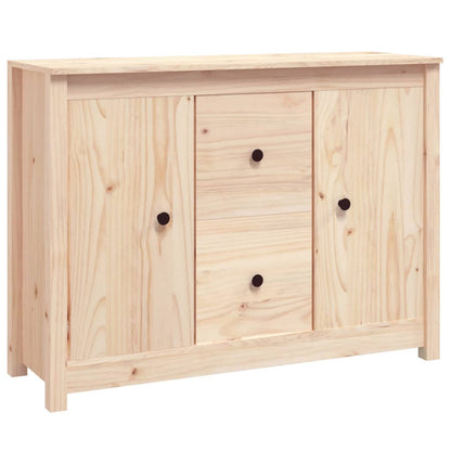 Aparador De Madera Maciza De Pino 100x35x74 Cm / Vetonek_4