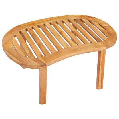 Mesa De Centro De Madera Maciza De Teca 90x50x45 Cm_2