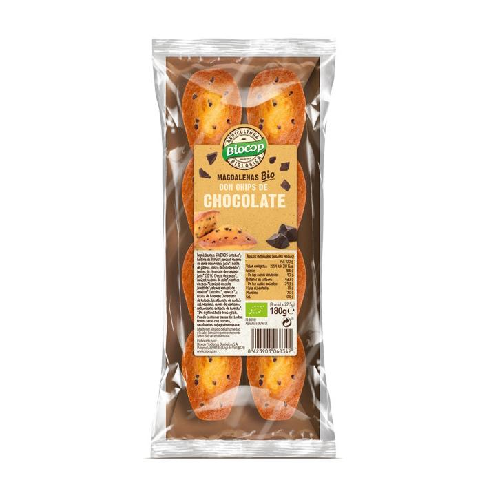 Magdalenas con Chips de Chocolate BIO Biocop 180g