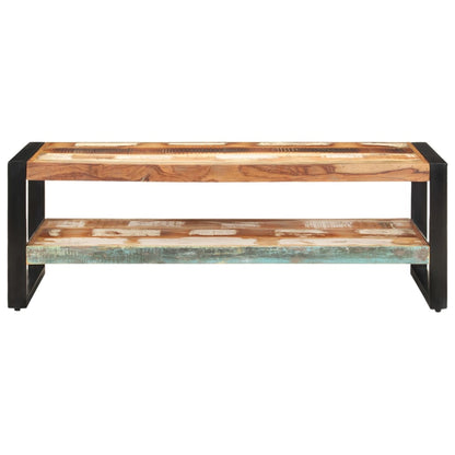 Mesa De Centro Madera Maciza Reciclada 120x60x40 Cm_0