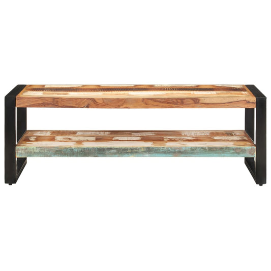 Mesa De Centro Madera Maciza Reciclada 120x60x40 Cm_0
