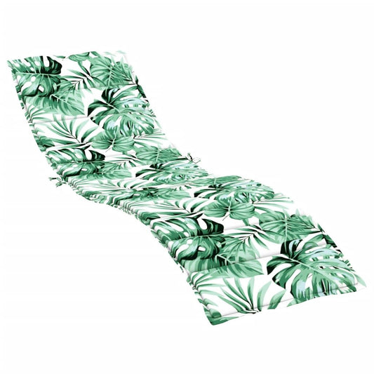Vidaxl Cojín De Tumbona Tela Oxford Estampado De Hojas_0