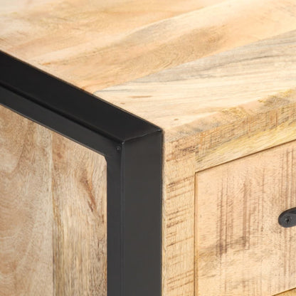 Mesita De Noche De Madera Maciza De Mango 40x35x55 Cm_4