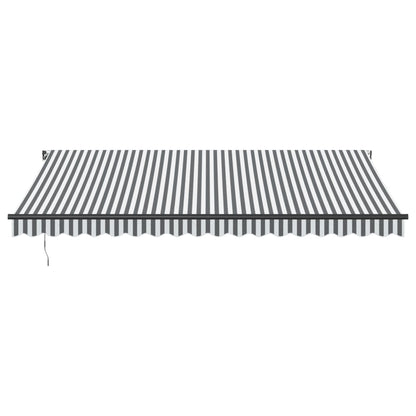 Toldo Retráctil Manual Gris Antracita Y Blanco 450x350 Cm_2