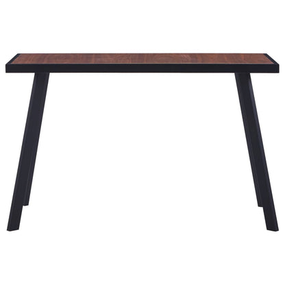 Mesa De Comedor Mdf Natural Y Negro 120x60x75 Cm_0