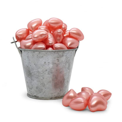 Pack 40 Perlas De Baño Aromatizada En Forma De Corazón - Con Aceite De Soja - Hidratante Y Aromática - Aroma Rosas_5