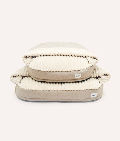 Cafide Cama Con Capucha Para Perro Con Tejido Chenilla Beige. Modelo Maso. Talla S (50x60x10 Cm)_2