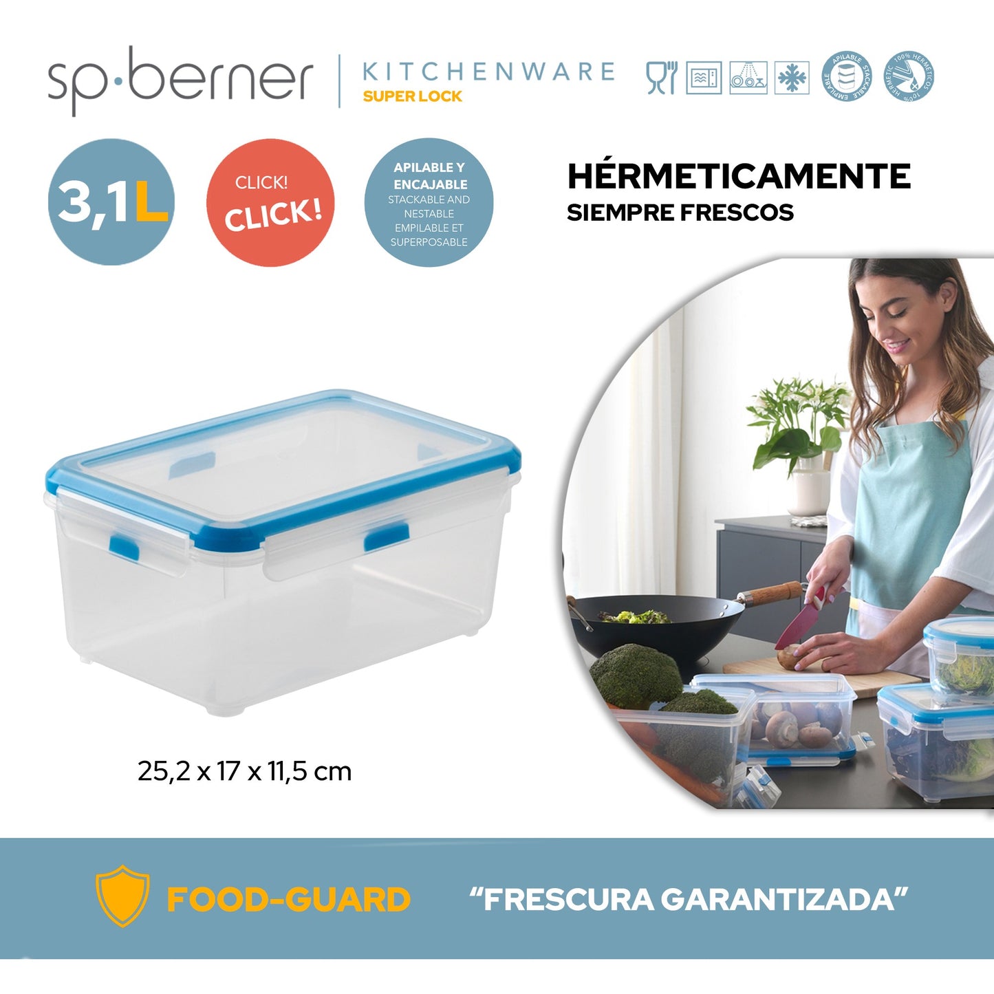 Hermético Super Lock Rectangular 3.1 L_2