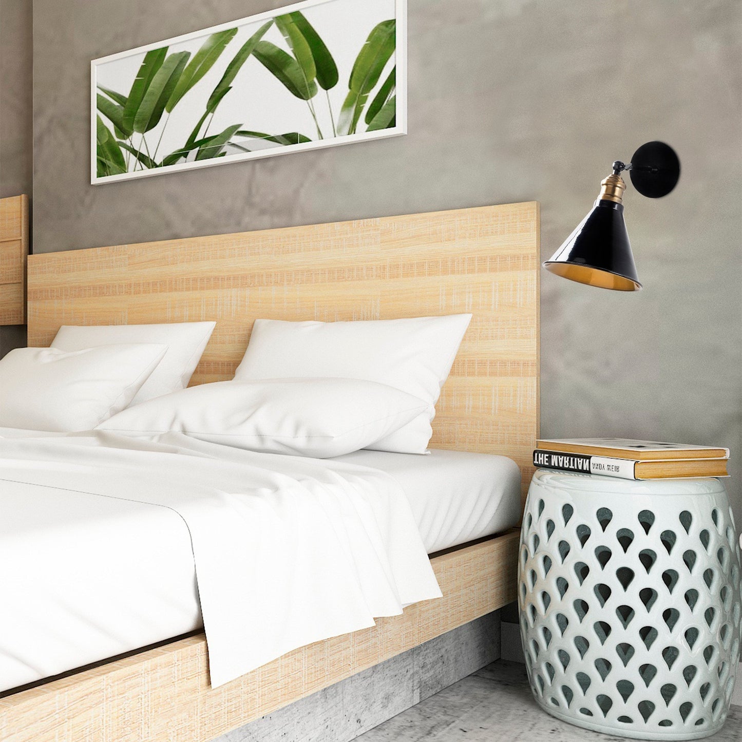 Aplique De Pared, Metal , Negro, 19x27x27, Casquillo E 27 Max 40 W_5