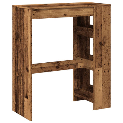 Mesa Alta Con Estantes Madera Envejecida 90x40x103,5 Cm_4