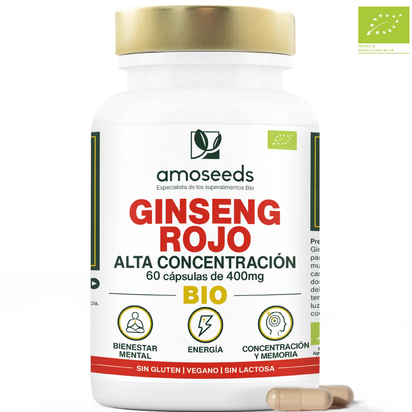 Ginseng Rojo Bio, Alta Concentración | 60 Cápsulas_0