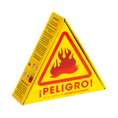 Kit Cultivo Pimientos Picantes ¡Peligro! 5 Niveles del Jalapeño al Red Caribbean | Regalo Original - Resetea_0