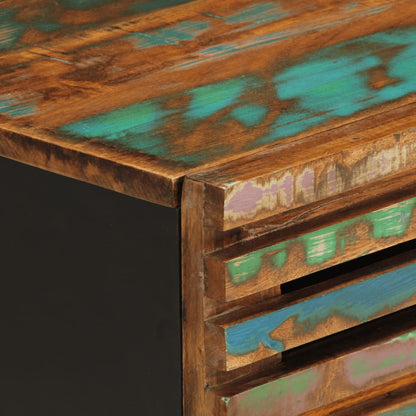 Mesita De Noche De Madera Maciza Reciclada 40x34x46 Cm_4