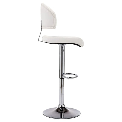 Taburete De Cocina Cuero Sintético Blanco_2