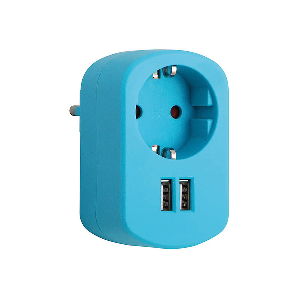 Adaptador Combi 16a +2usb 2,1a Azl Simon_0
