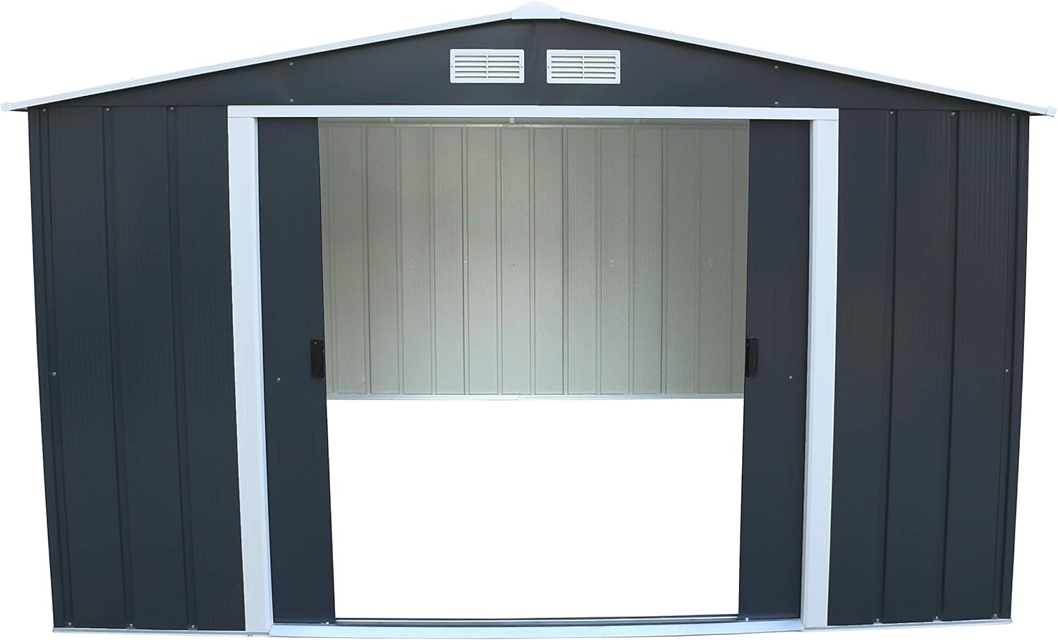 Duramax - Caseta Jardín - Eco Alcoy 10x12 - Metal - Color Gris Antracita_3