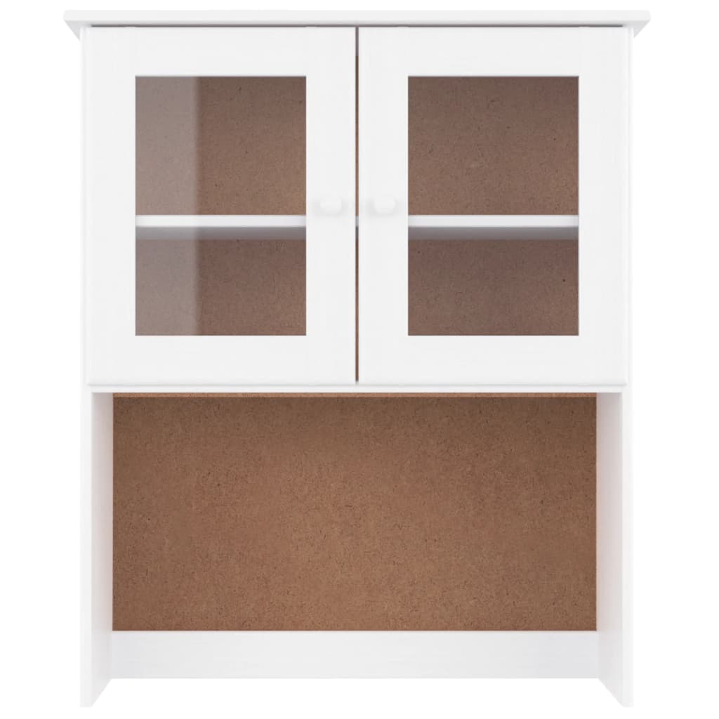 Armario Superior De Tocador Alta Madera Pino Blanco 77x30x92cm / Vetonek_2