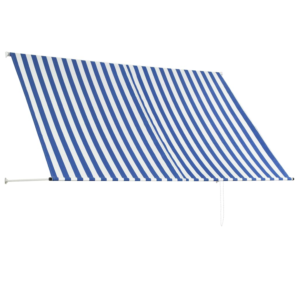 Toldo Retráctil 250x150 Cm Azul Y Blanco_3