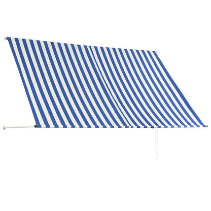 Toldo Retráctil 250x150 Cm Azul Y Blanco_3