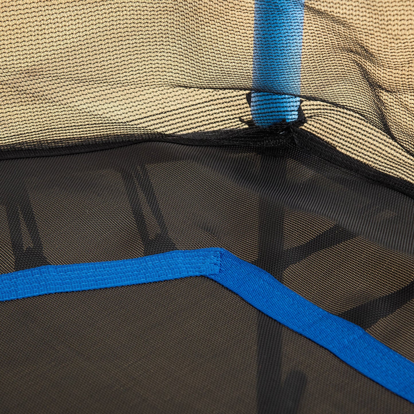 Homcom Cama Elástica Infantil De Jardín 122x111x190 Cm Carga 50 Kg Negro Y Azul_4