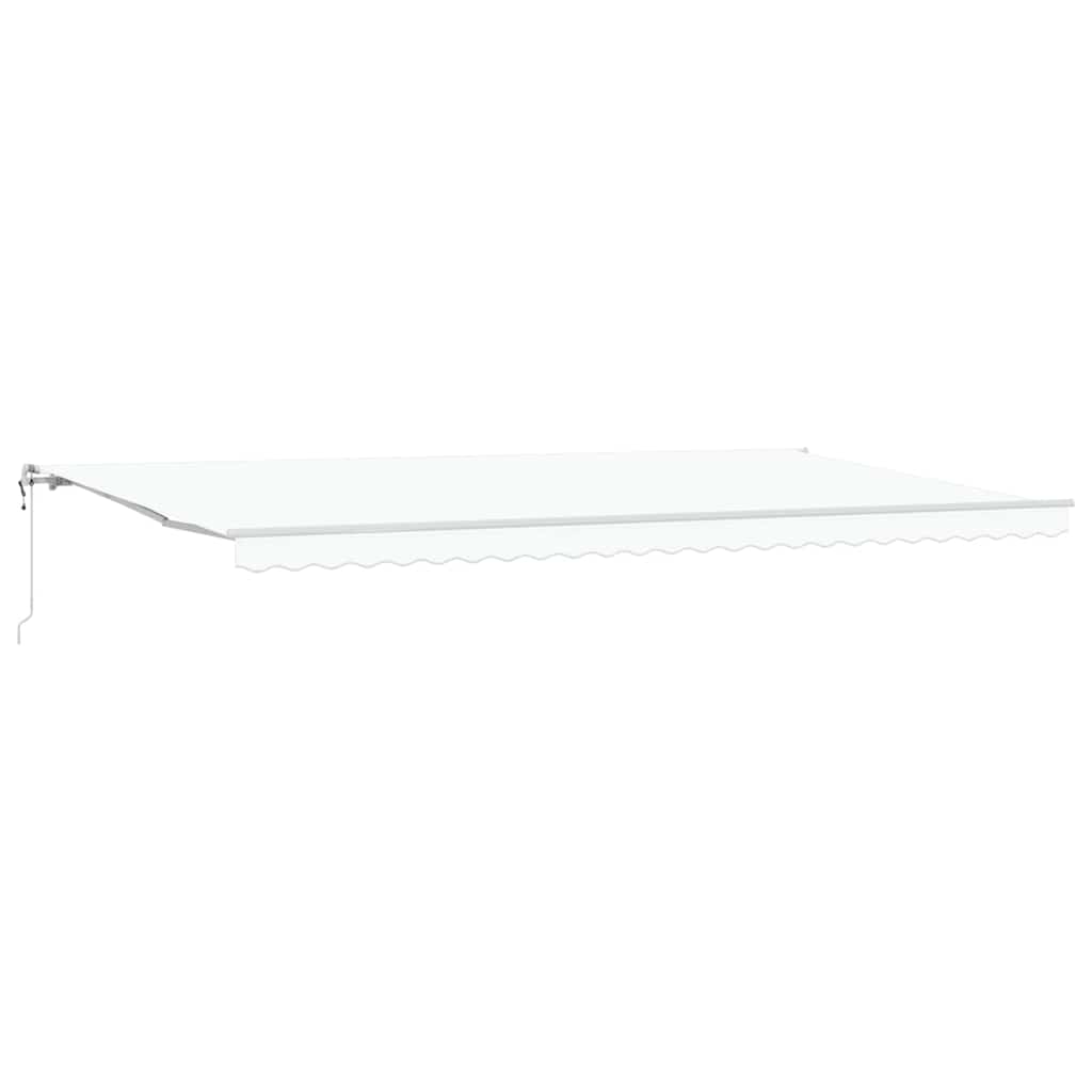 Toldo Retráctil Blanco 600 X 300 Cm Tela Y Aluminio_0