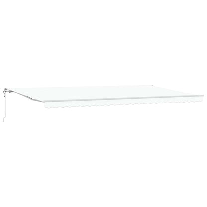 Toldo Retráctil Blanco 600 X 300 Cm Tela Y Aluminio_0