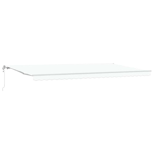 Toldo Retráctil Blanco 600 X 300 Cm Tela Y Aluminio_0