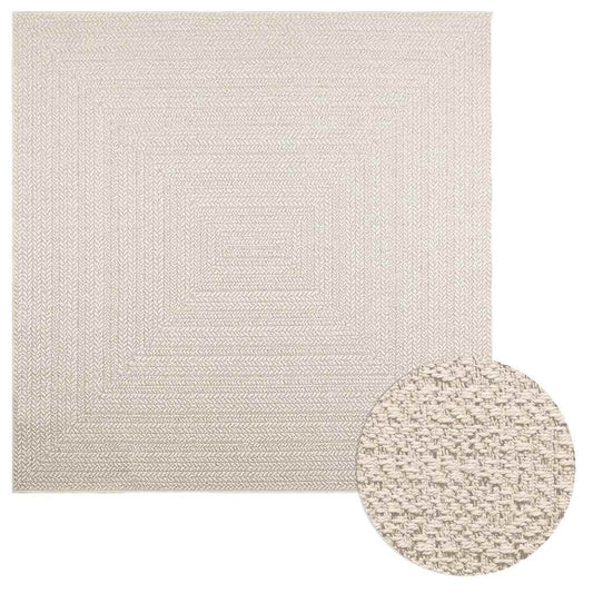 Vidaxl Alfombra Zizur Apariencia Yute Interior Exterior Crema_0
