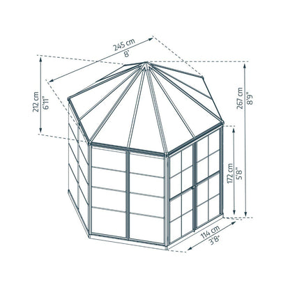 Invernadero hexagonal Oasis 247x213x267 cm