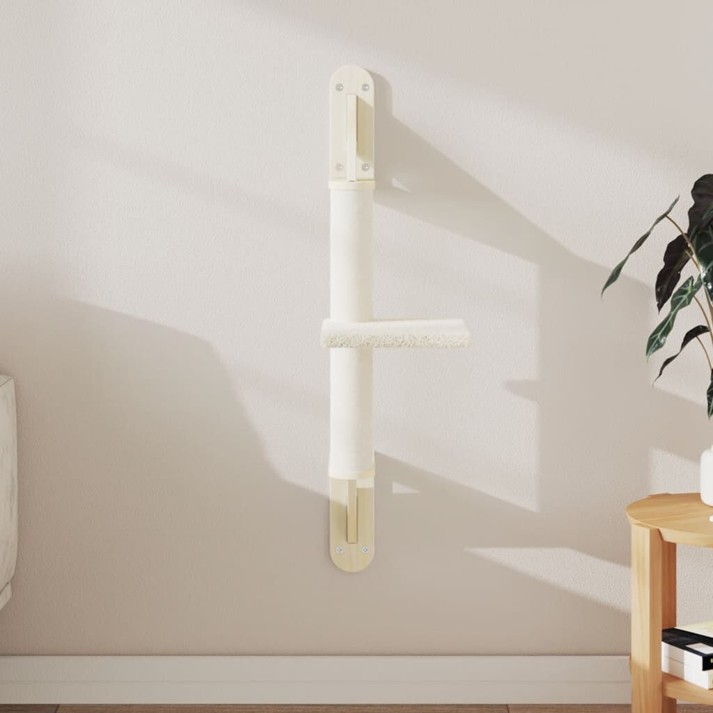 Vidaxl Árbol Rascador Para Gatos De Pared Crema 85,5 Cm_1
