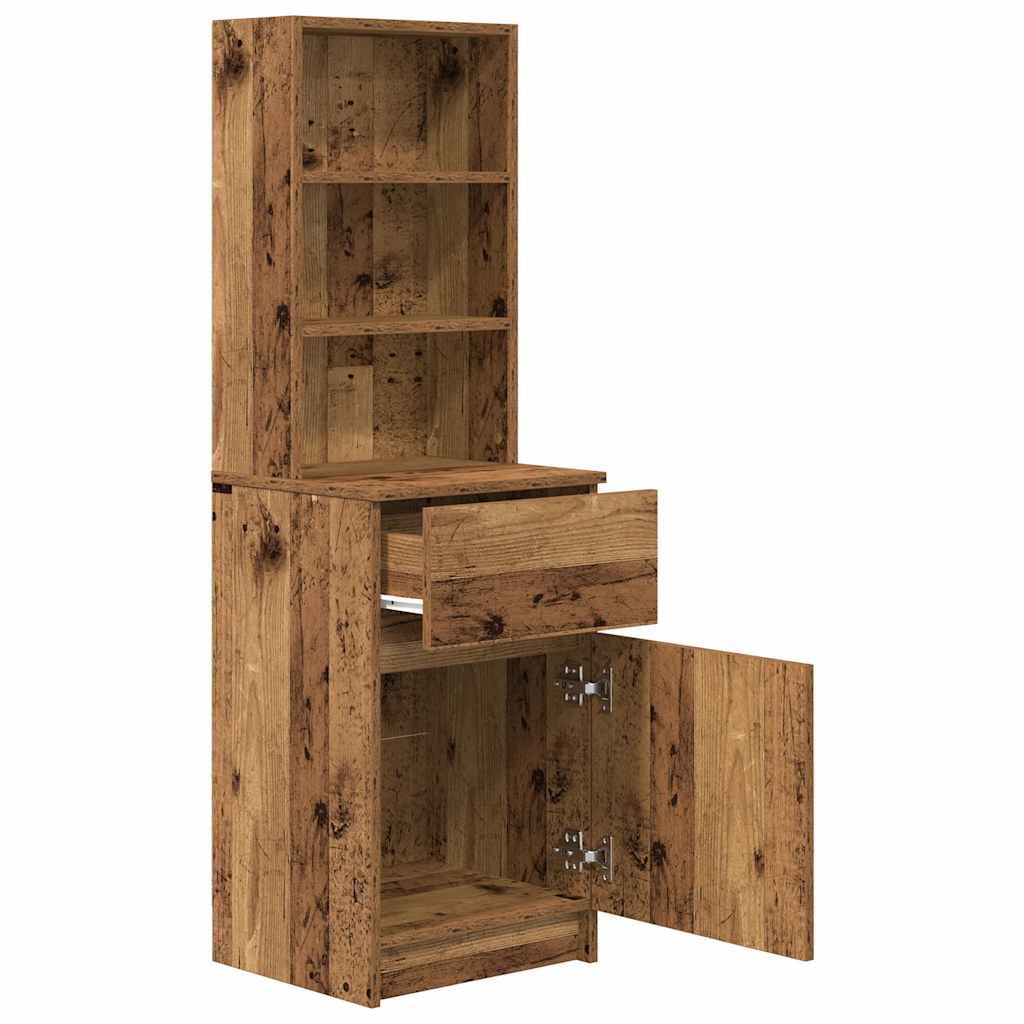 Mesilla De Noche Madera Antigua 39x35x125cm Madera Ingeniería_3
