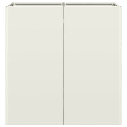 Jardinera De Acero Laminado En Frío Blanco 80x40x80 Cm_3