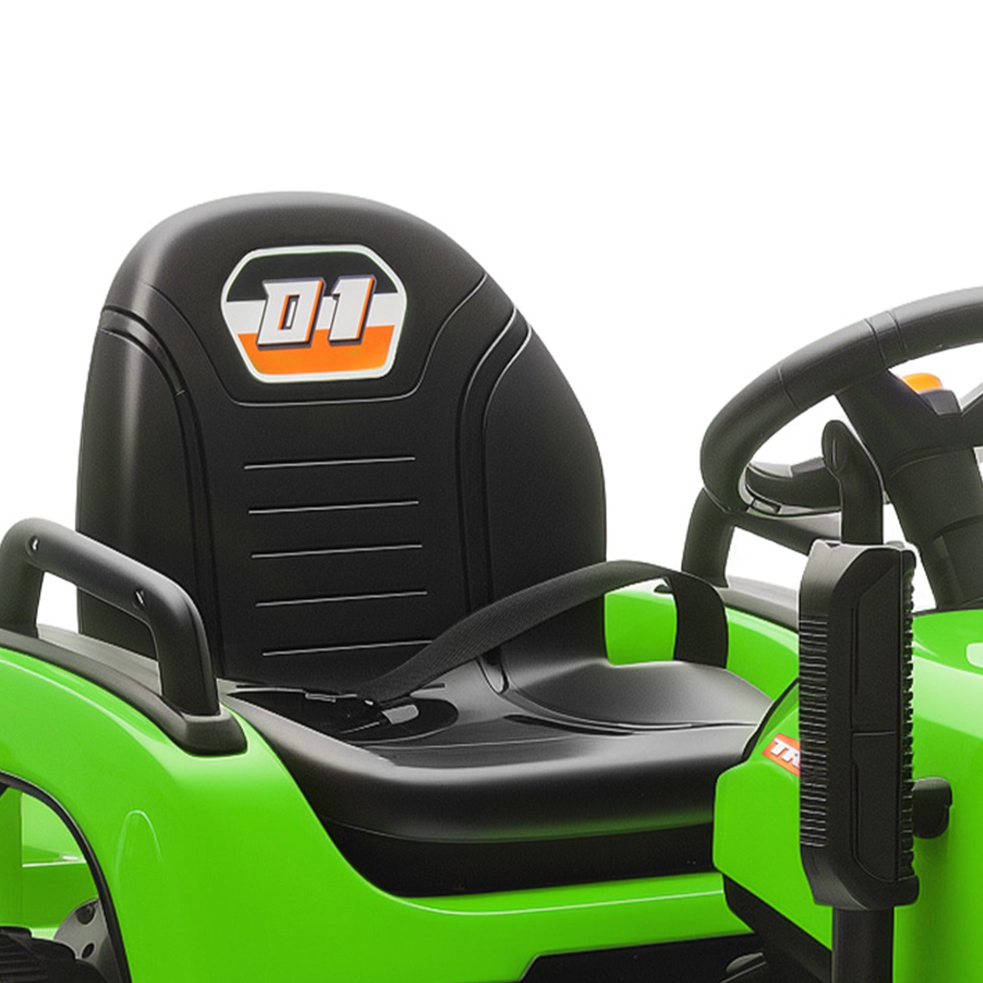 Aiyaplay Tractor Eléctrico Para Niños Con Remolque Desmontable Verde_4