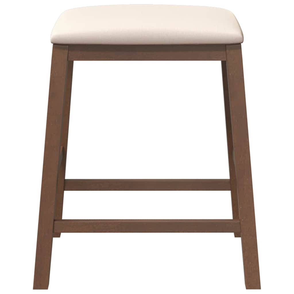 Sillas De Bar Con Cojines 2 Uds Madera Maciza Marrón Caucho_3