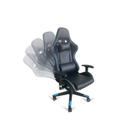 Silla De Oficina Gaming Modelo Matrix Altura Regulable Acabado Negro/azul. 70cm(ancho ) 12_3