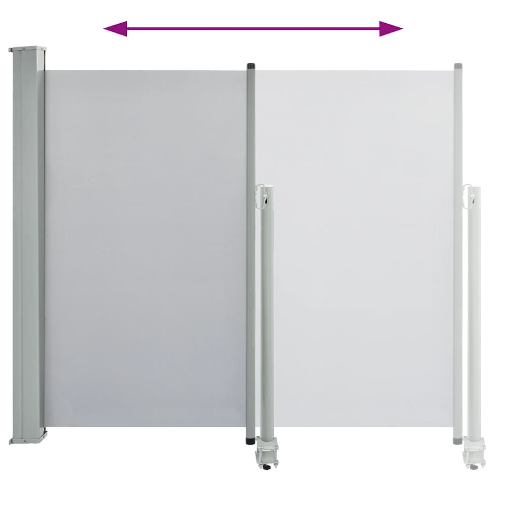 Vidaxl Toldo Lateral Retráctil Para Patio 120x300 Cm Gris_3
