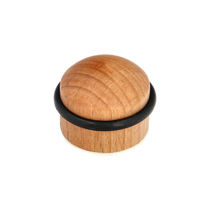 Tope Puerta Atornillable Adhesivo Madera Redondo Roble Claro_0