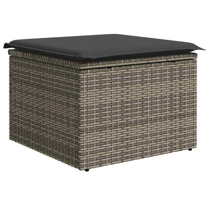 Set De Sofás De Jardín Y Cojines 8 Piezas Ratán Sintético Gris / Vetonek_4