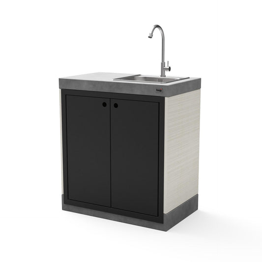 Modulo Bancada Venit Plan 1 con fregadero y puertas Tuozi