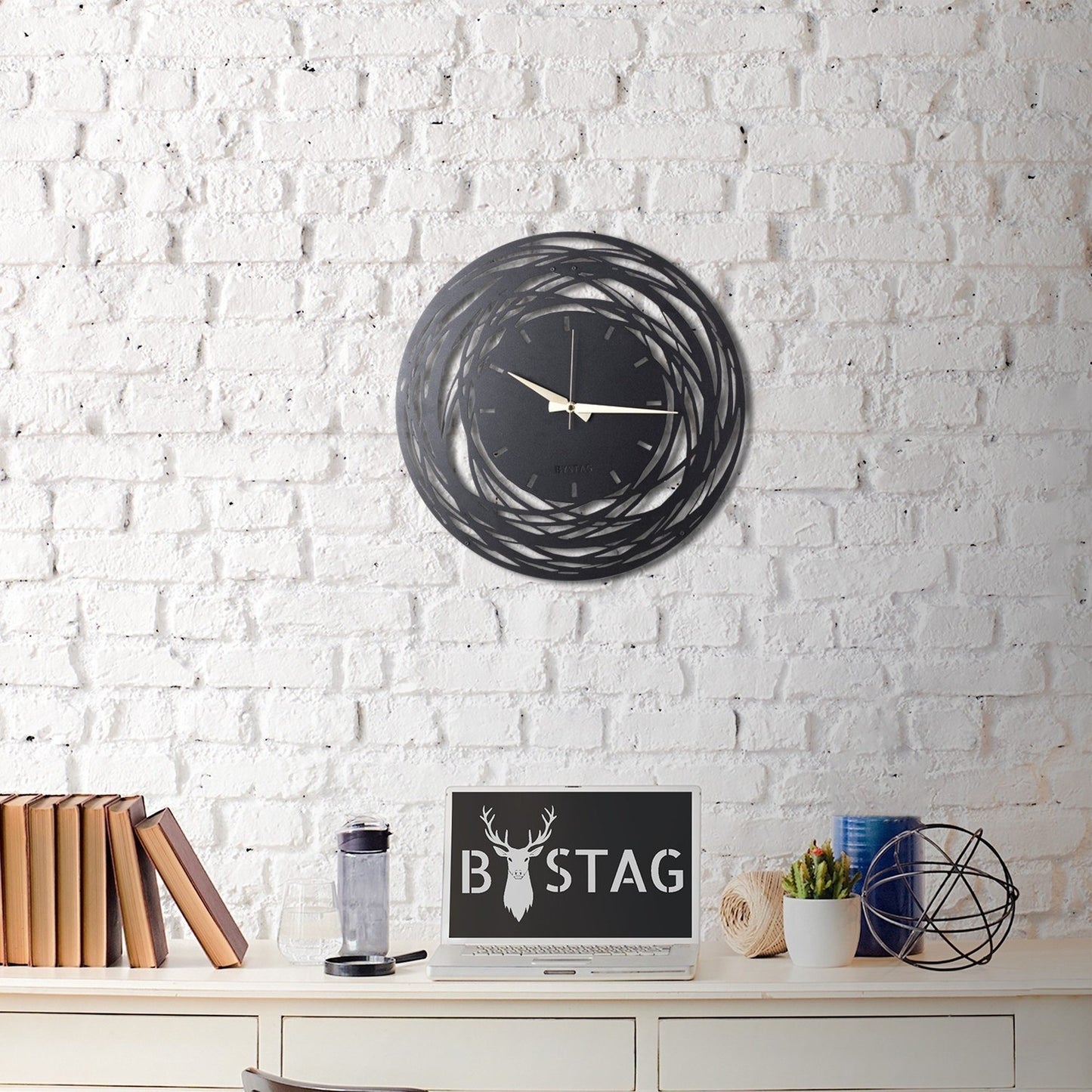 Reloj De Pared Metal Rotacione 50x50_2