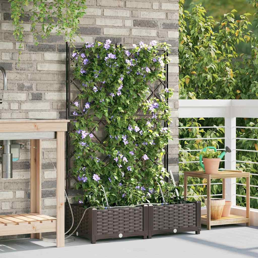 Vidaxl Jardineras Marrón 80 X 40 X 126 Cm Acero_1